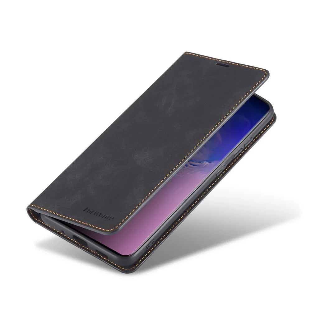 FORWENW Fantasy Series Silky Touch PU Leather Wallet Case for Samsung Galaxy S20 Ultra - Black - 3