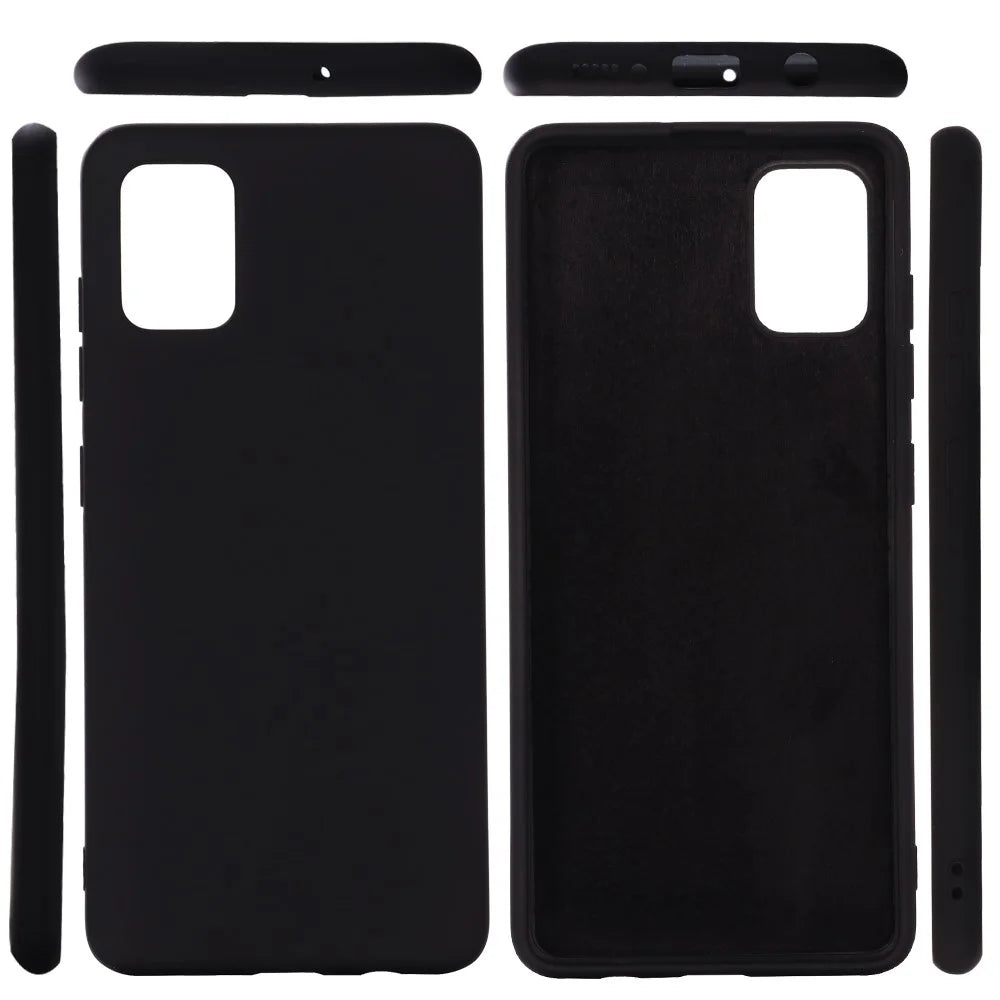 Shockproof Liquid Silicone Cover Phone Case for Samsung Galaxy A41 (Global Version) - Black - 2