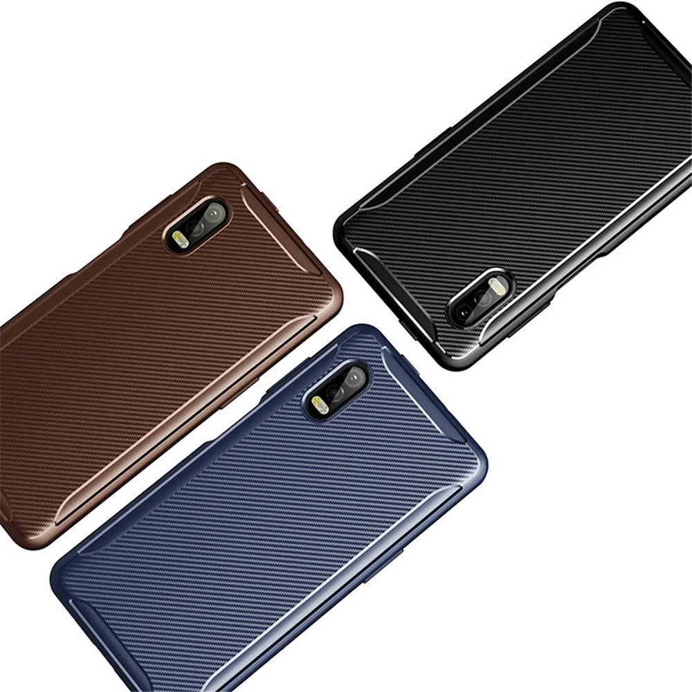 Drop Resistant Carbon Fiber TPU Case for Samsung Galaxy Xcover Pro - Black - 2