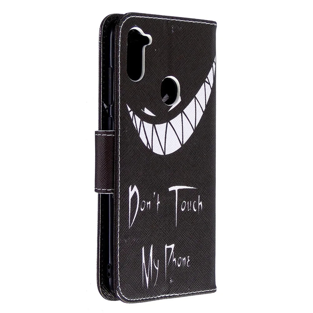 Pattern Printing Stand Leather Wallet Cover for Samsung Galaxy A11 (EU Version)/M11 - Do not Touch My Phone - 7