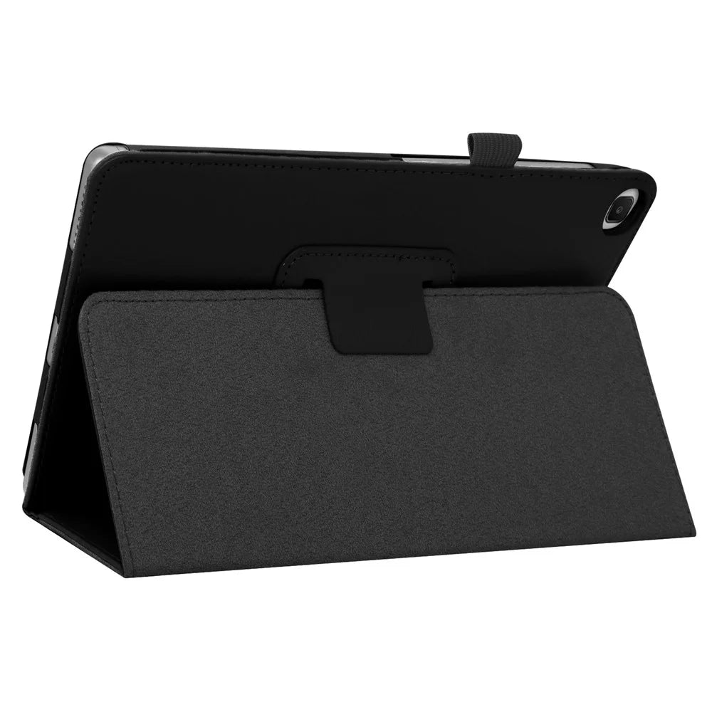 Litchi Texture Leather Tablet Case for Samsung Galaxy Tab S6 Lite (2020) / (2022) / (2024) , Slim Folding Stand Protective Cover - Black - 6