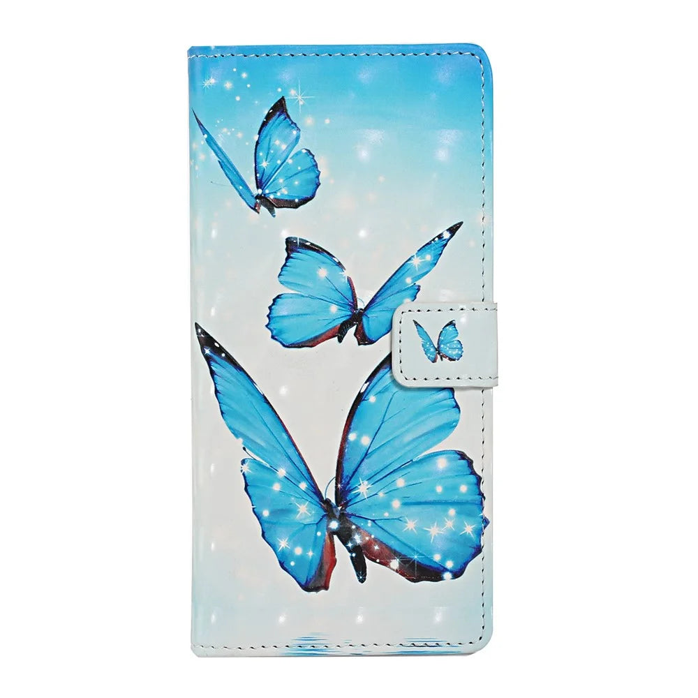 Light Spot Decor Pattern Printing Wallet Cover Stand Leather Case for Samsung Galaxy A41 (Global Version) - Butterfly - 2