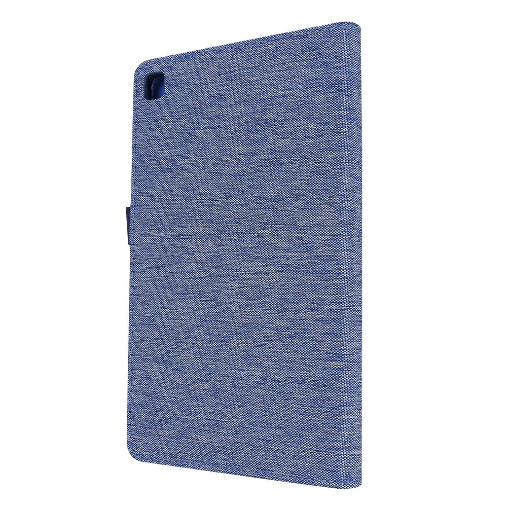 Cloth Texture Card Slots Stand Leather Protective Cover for Samsung Galaxy Tab A 8.4 (2020) T307 - Blue - 4