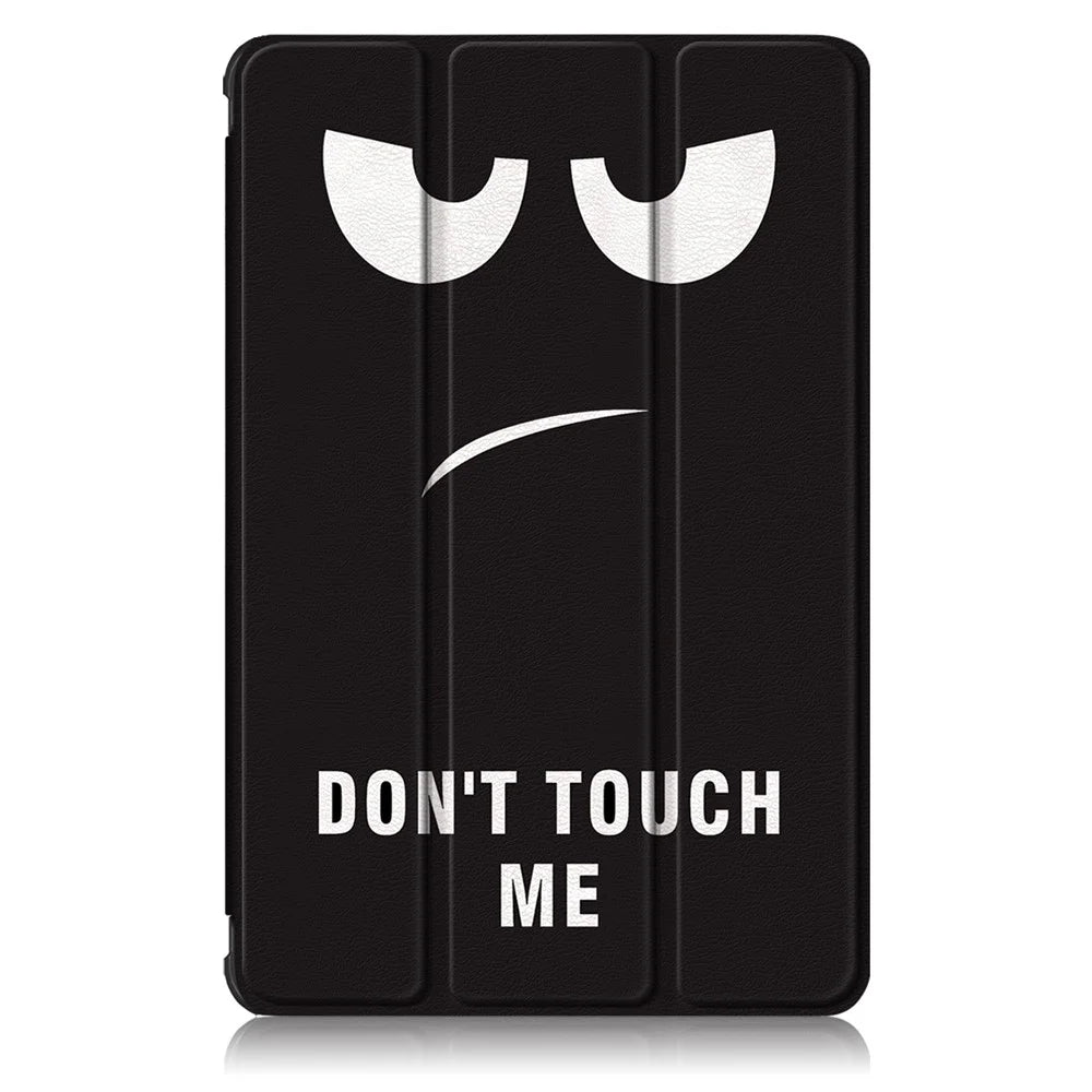 Pattern Printing Tri-fold Stand Leather Smart Case for Samsung Galaxy Tab S7 T870 T875 / Tab S8 - Do not Touch Me - 2