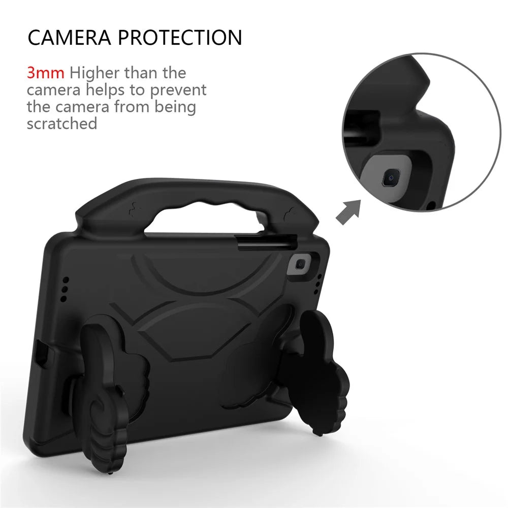 Shockproof Thumb Kickstand EVA Protective Case for Samsung Galaxy Tab S5e SM-T720 - Black - 5
