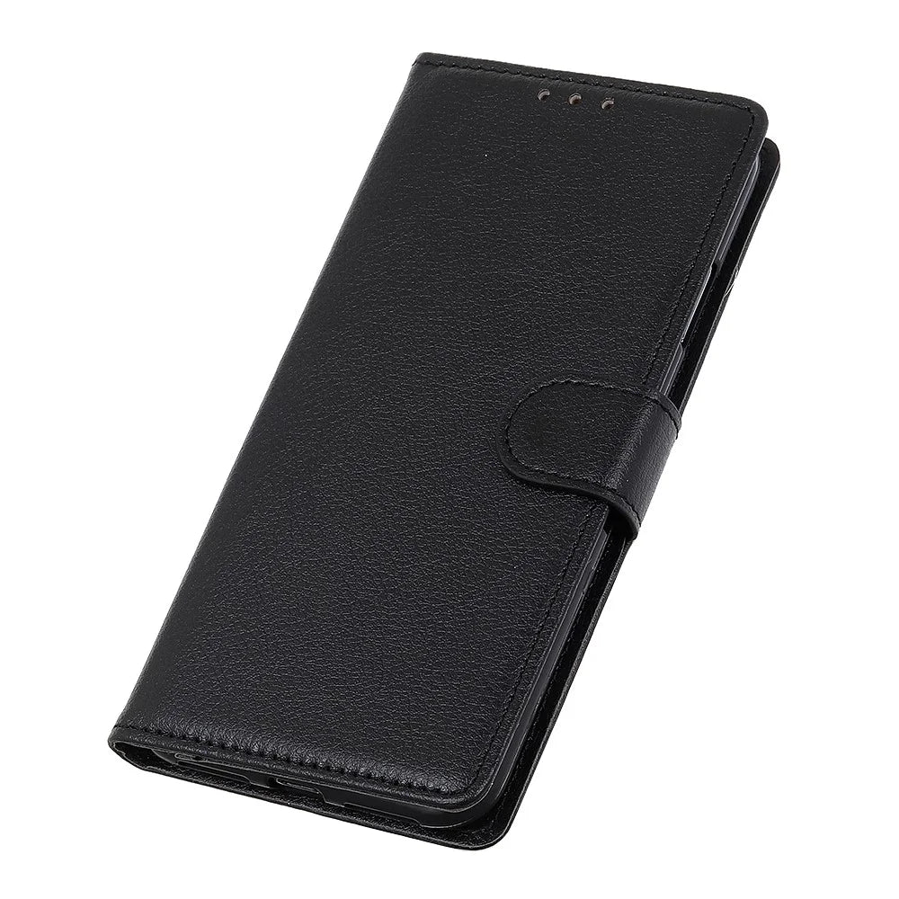 For Samsung Galaxy S20 Fan Edition Shockproof Anti-dust Anti-scratch Litchi Texture Wallet Stand Leather Cover - Black - 4