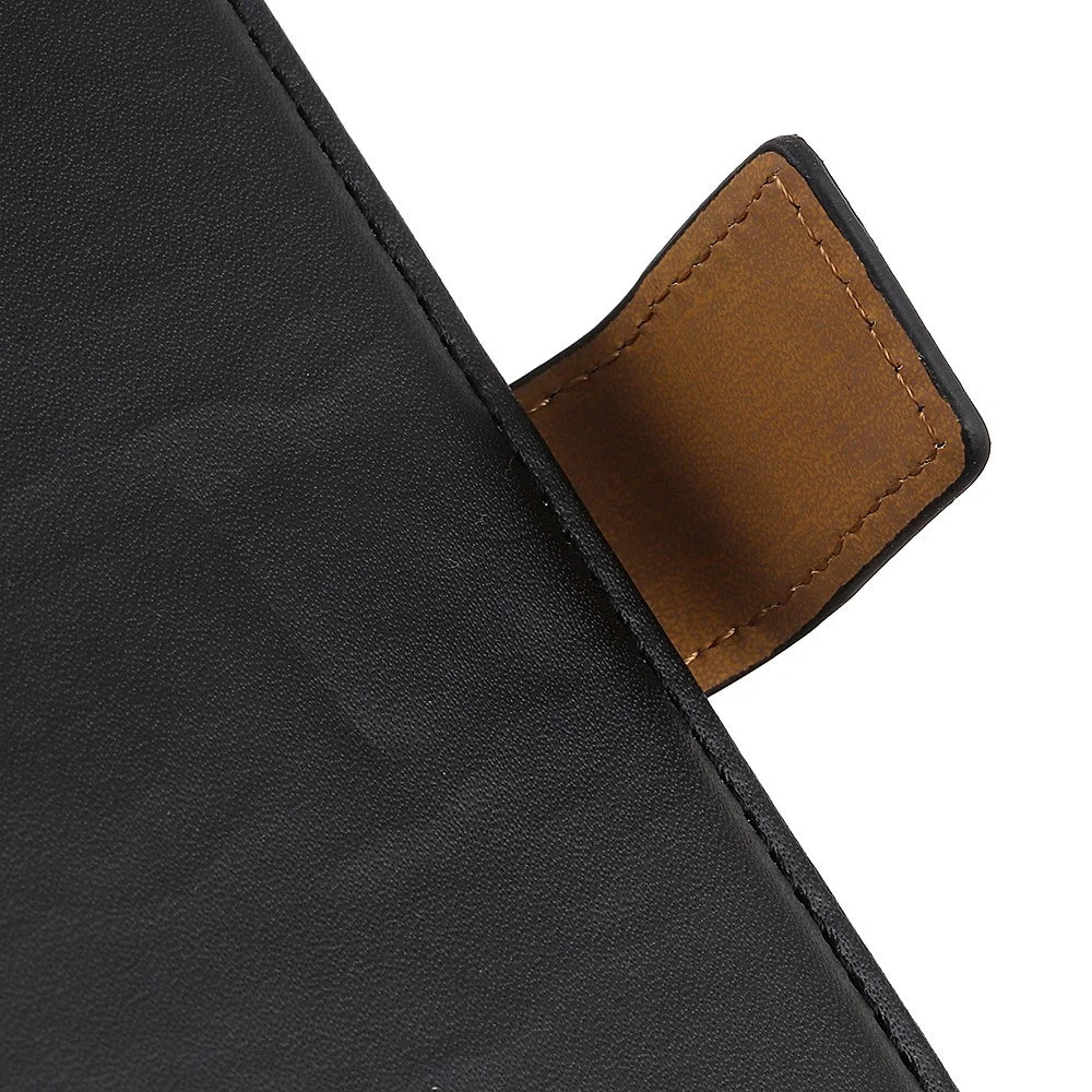 For Samsung Galaxy S20 Fan Edition Protective Phone Case Scratch Resistant Shell Shockproof Flip Cover with Stand Wallet - Black - 6