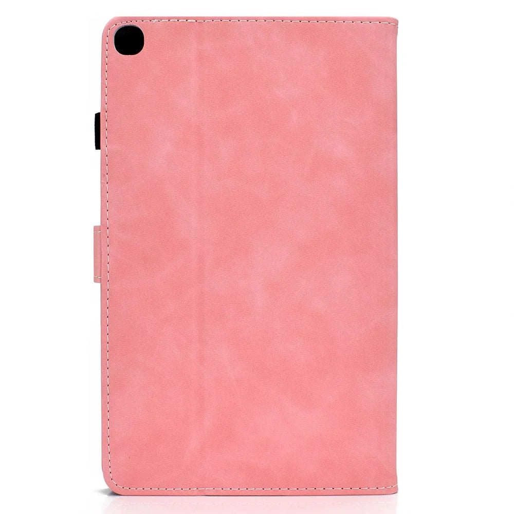 Solid Color Leather Tablet Protective Shell for Samsung Galaxy Tab A7 10.4 (2020) / (2022) T500 with Card Slot - Pink - 3