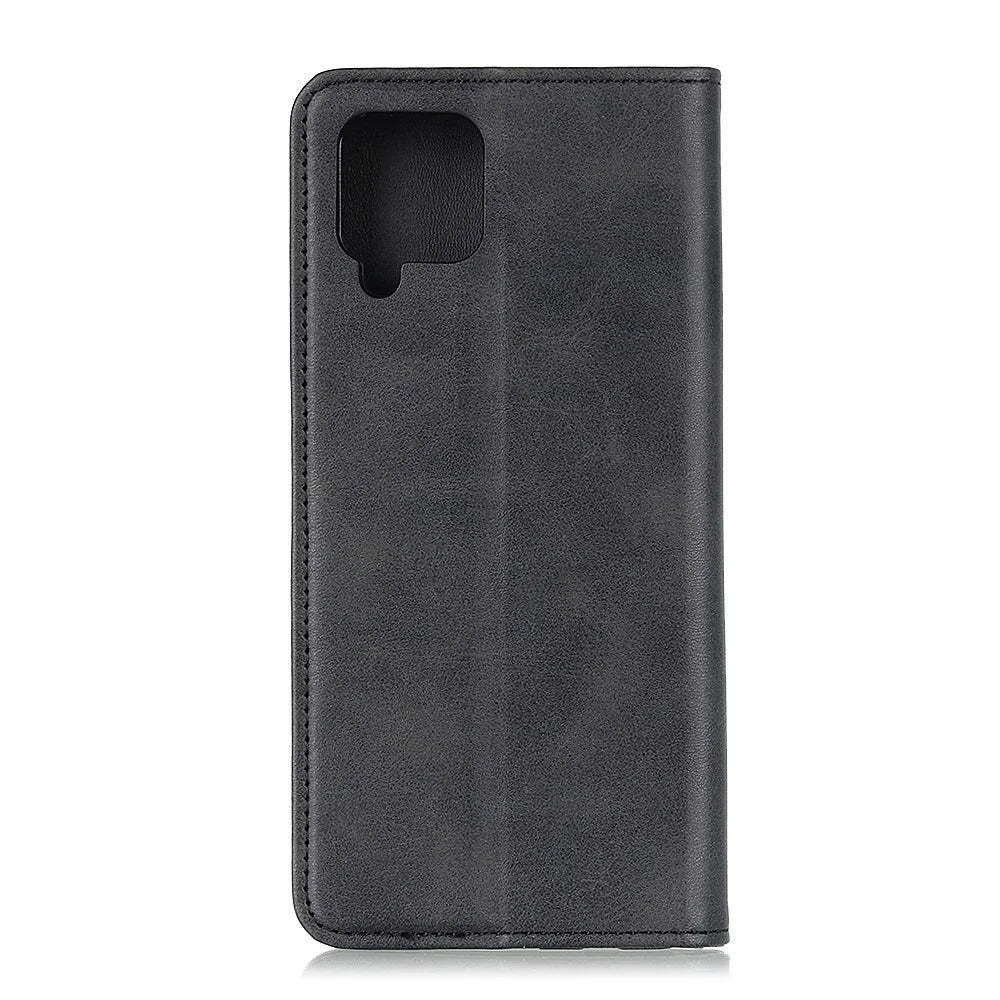 Auto-absorbed Split Leather Shell for Samsung Galaxy A42 5G - Black - 7
