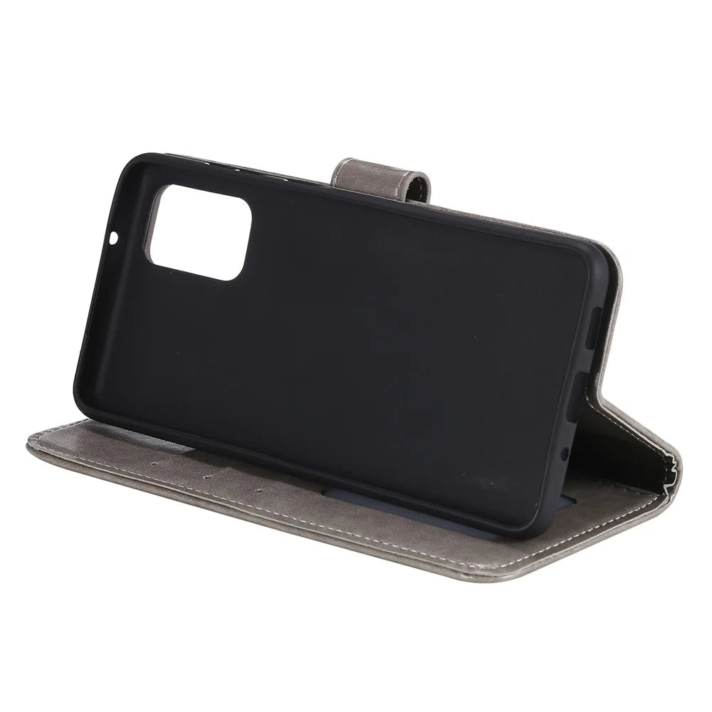 Imprint Flower Leather Cover for Samsung Galaxy S20 FE 4G/5G/S20 Lite/S20 FE 2022 - Grey - 7