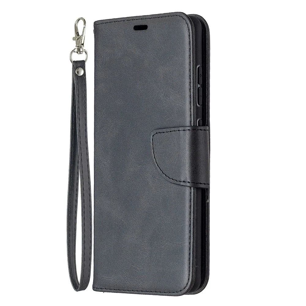 PU Leather Wallet Stand Phone Case for Samsung Galaxy S20 FE 4G/FE 5G/S20 Lite/S20 FE 2022 - Black - 2