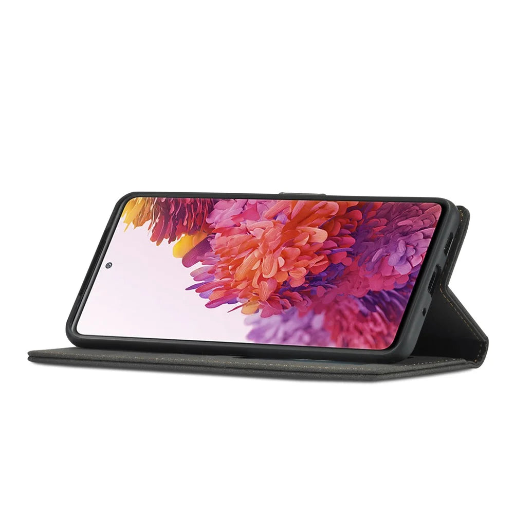 FORWENW F1 Series Case for Samsung Galaxy S20 FE/S20 Fan Edition/S20 FE 5G/S20 Fan Edition 5G/S20 Lite/S20 FE 2022 Leather Wallet Stand Cover - Black - 7