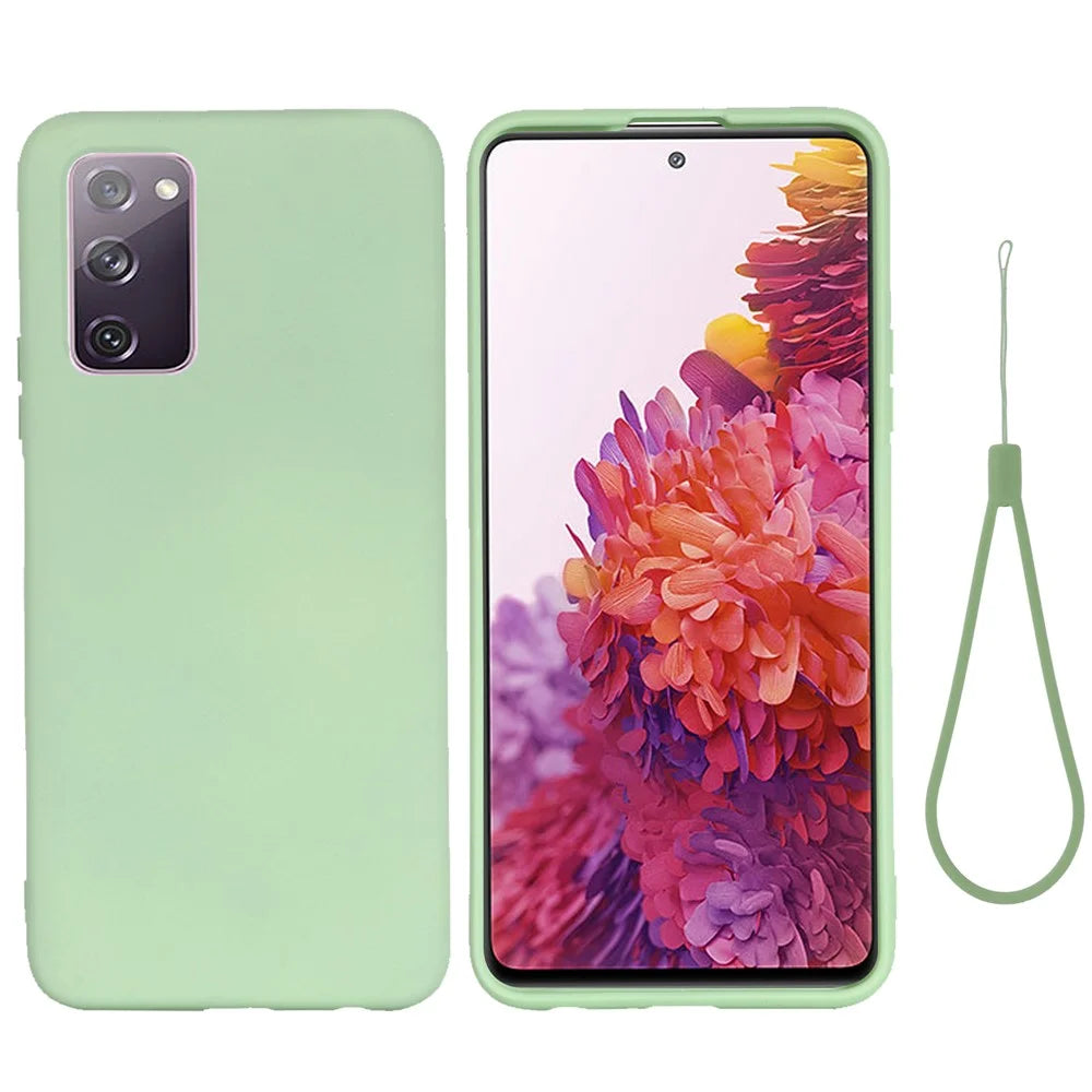 Liquid Silicone Phone Cover for Samsung Galaxy S20 FE/S20 FE 5G/S20 Lite/S20 FE 2022 - Green - 2