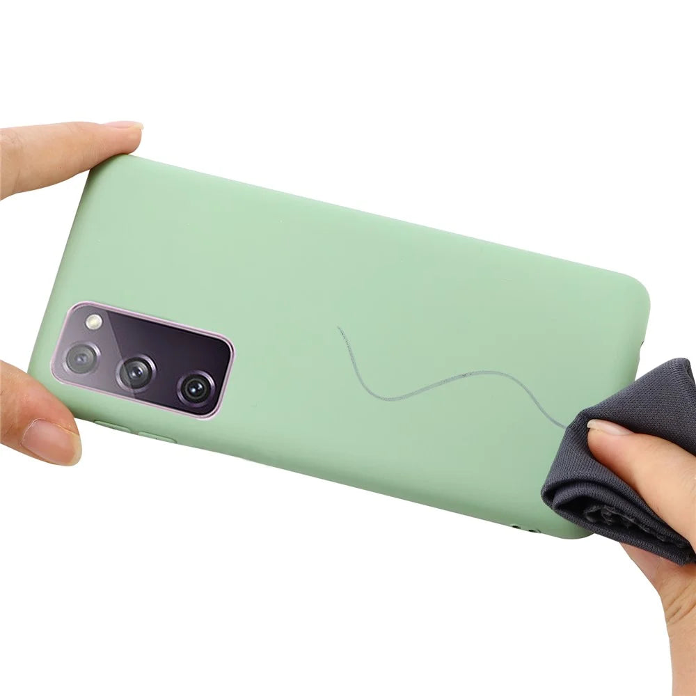 Liquid Silicone Phone Cover for Samsung Galaxy S20 FE/S20 FE 5G/S20 Lite/S20 FE 2022 - Green - 5