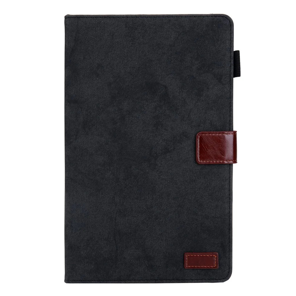 TPU Shell + PU Leather Stand Case with Card Holder for Samsung Galaxy Tab A7 10.4 (2020) / (2022) T500 / T505 - Black - 2