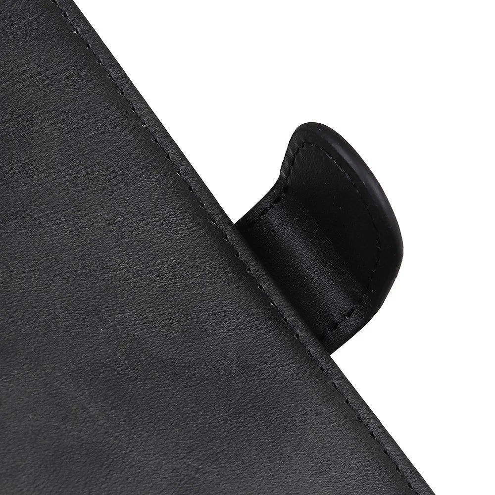 Phone Flip Case for Samsung Galaxy A12, Practical Supporting Stand Wallet PU Leather Protective Cover - Black - 7