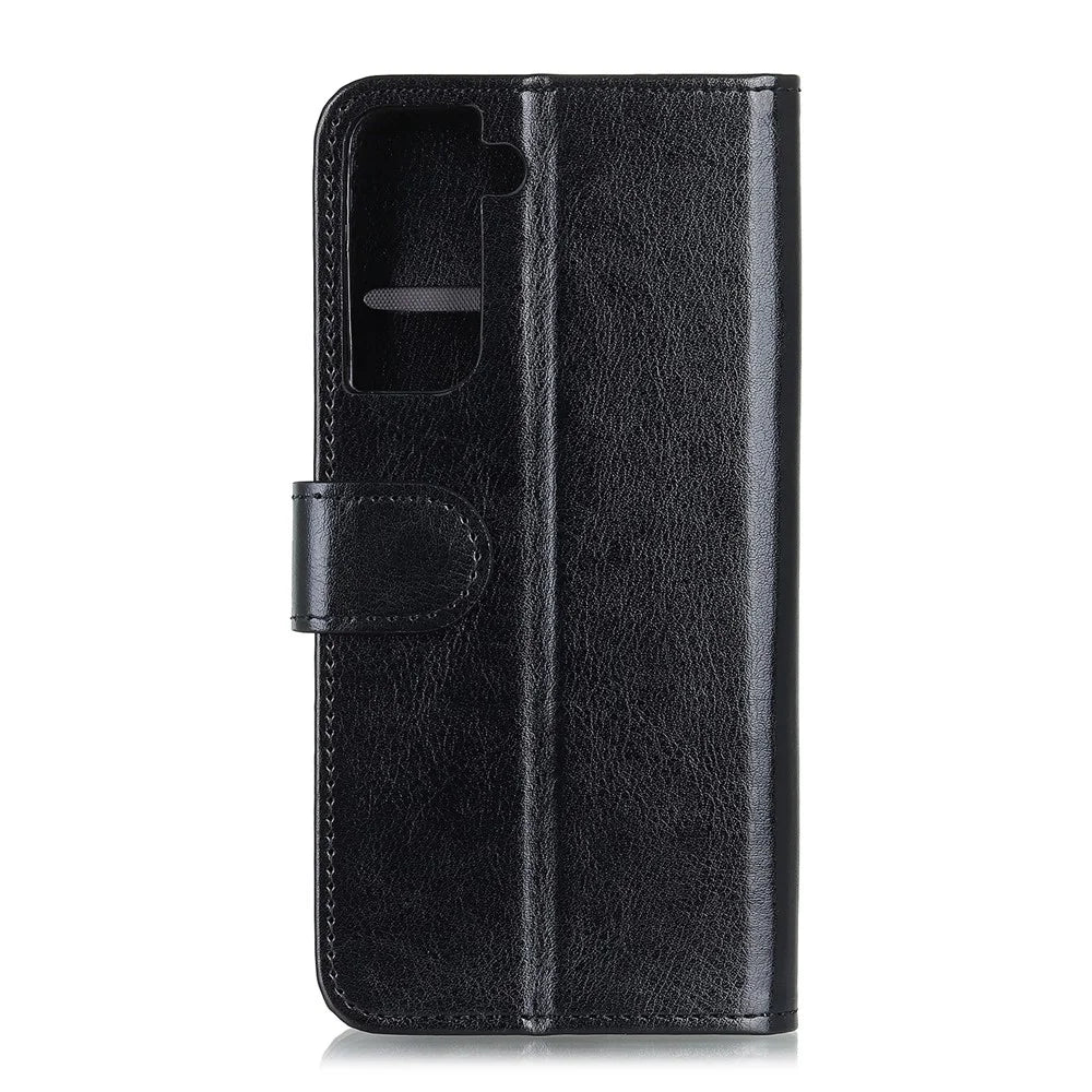 Crazy Horse Wallet Stand Leather Protector Cover for Samsung Galaxy S21+ - Black - 5