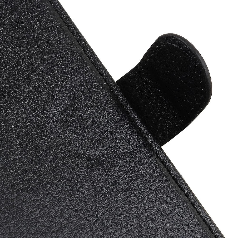 Litchi Texture Wallet Stand Leather Protective Case for Samsung Galaxy S21+ 5G - Black - 6