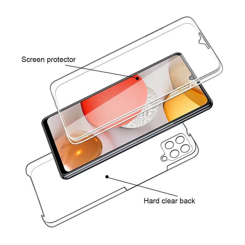 Full Protective Case for Samsung Galaxy A42 5G Hybrid PET + TPU + Acrylic Clear Shell - 2