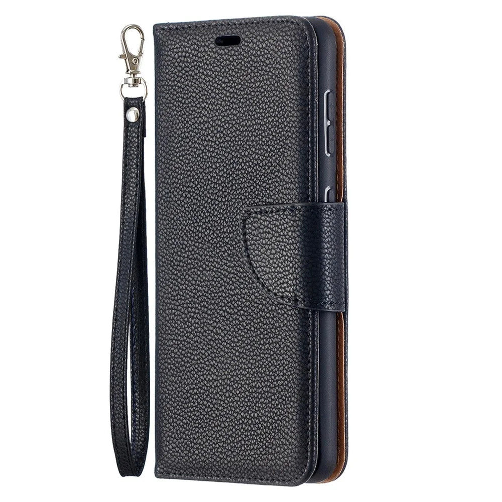 Litchi Surface with Wallet Leather Stand Phone Case for Samsung Galaxy S21 5G/S21 4G - Black - 2