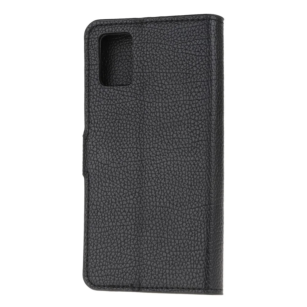 Litchi Texture Folio Flip Leather Wallet Protective Case for Samsung Galaxy A02s (164.2mm) - 3