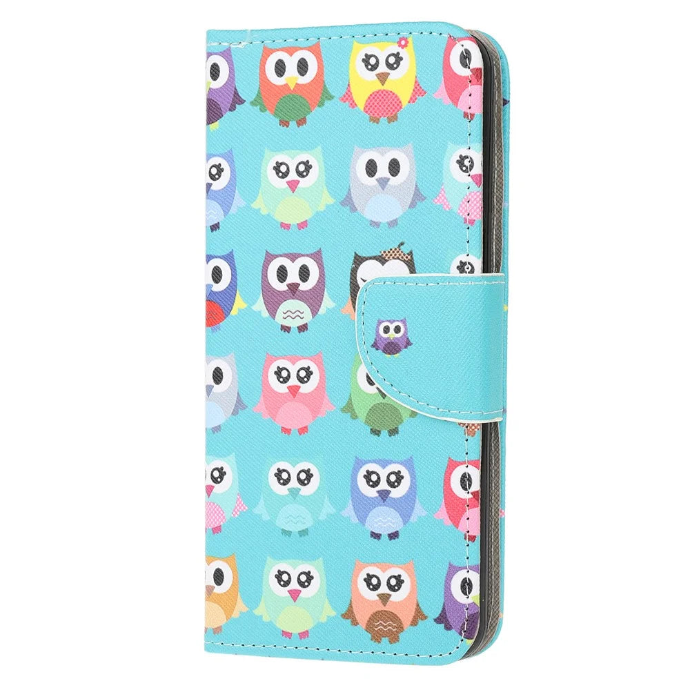 Printing Cross Texture Stand Protector for Samsung Galaxy A32 5G / M32 5G Leather Phone Cover - Owls - 2