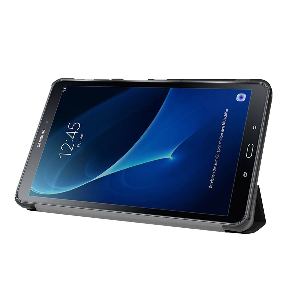 Tri-Fold Stand Leather Smart Case for Samsung Galaxy Tab A 10.1 T580 / T585 (2016) - Black - 4