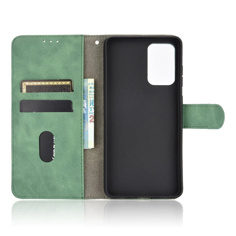 Delicate PU Leather Wallet Cell Phone Case for Samsung Galaxy A72 5G / A72 4G - Green - 3