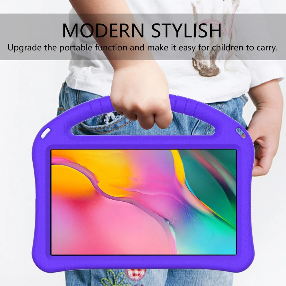 Anti-shock with Pen Slot Handle EVA Tablet Case for Samsung Galaxy Tab A 8.0 Wi-Fi (2019) SM-T290/Tab A 8.0 LTE (2019) SM-T295 - Purple - 4