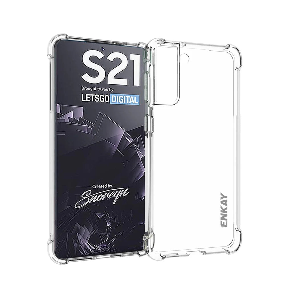 ENKAY HAT PRINCE ENK-PC092 Antislip 4 Corners Thickened Shockproof Clear TPU Cover for Samsung Galaxy S21 4G / 5G - 1