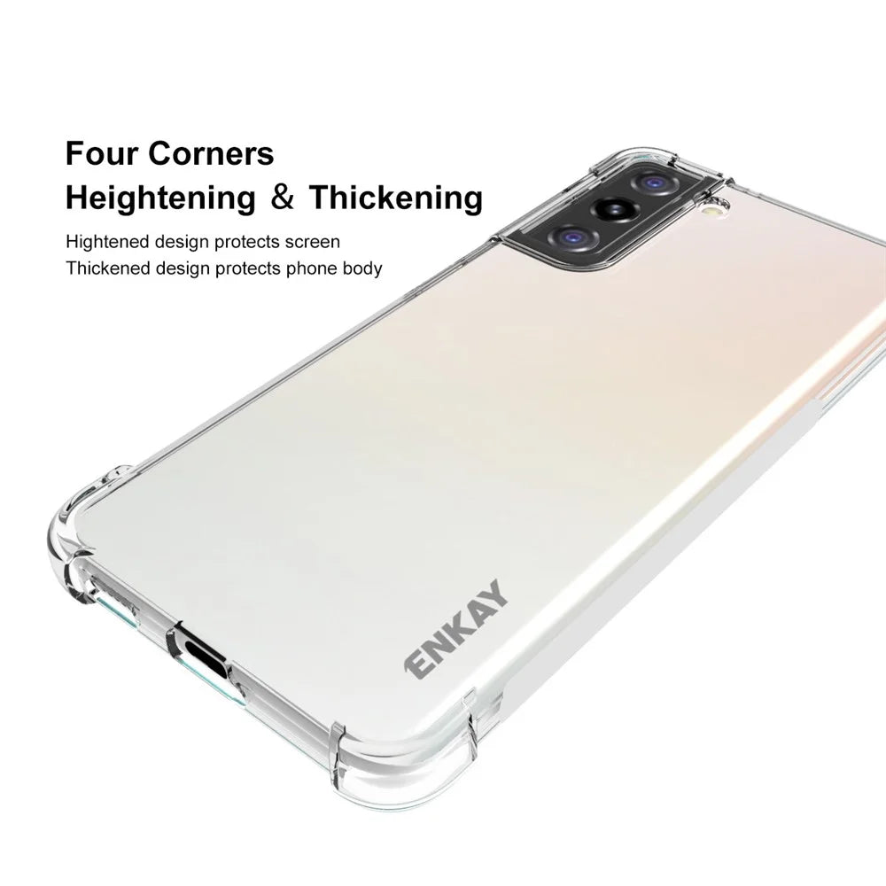 ENKAY HAT PRINCE ENK-PC092 Antislip 4 Corners Thickened Shockproof Clear TPU Cover for Samsung Galaxy S21 4G / 5G - 2