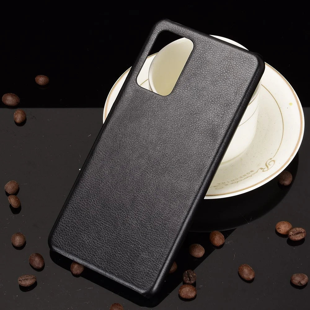 Litchi Texture PU Leather Coated PC Mobile Casing for Samsung Galaxy A72 5G / A72 4G - Black - 5