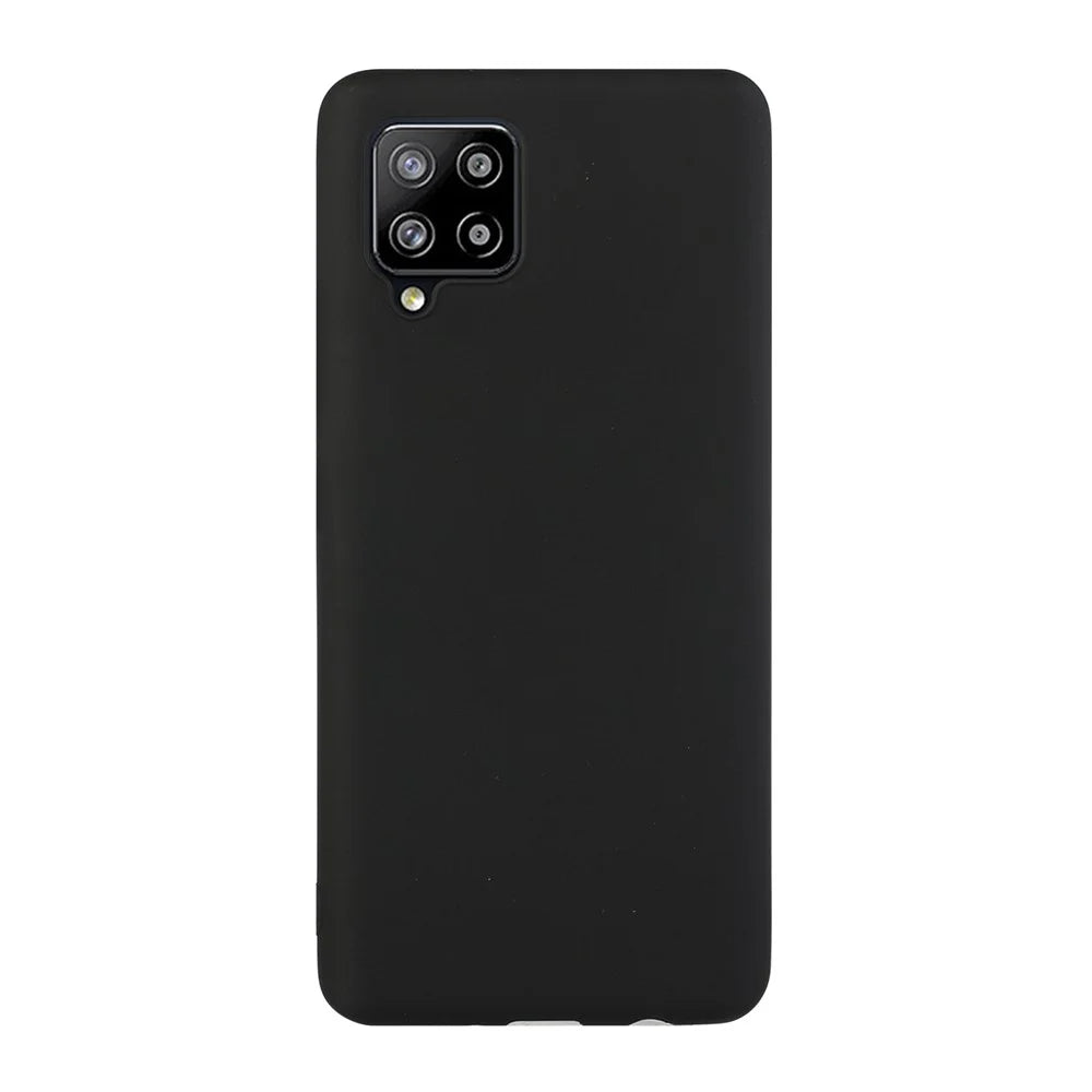 Candy Color Soft TPU Phone Cover for Samsung Galaxy A42 5G - Black - 1