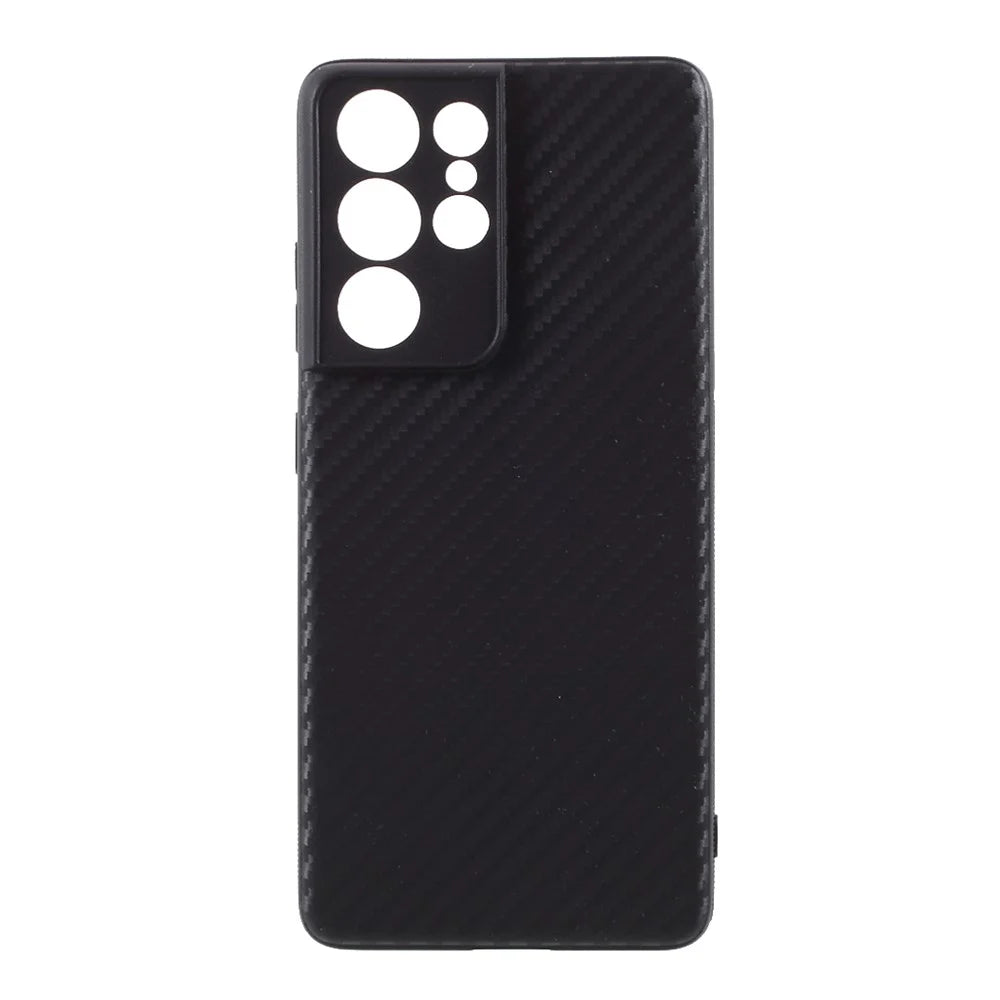 For Samsung Galaxy S21 Ultra 5G Case Carbon Fiber TPU Protector Cover - 1