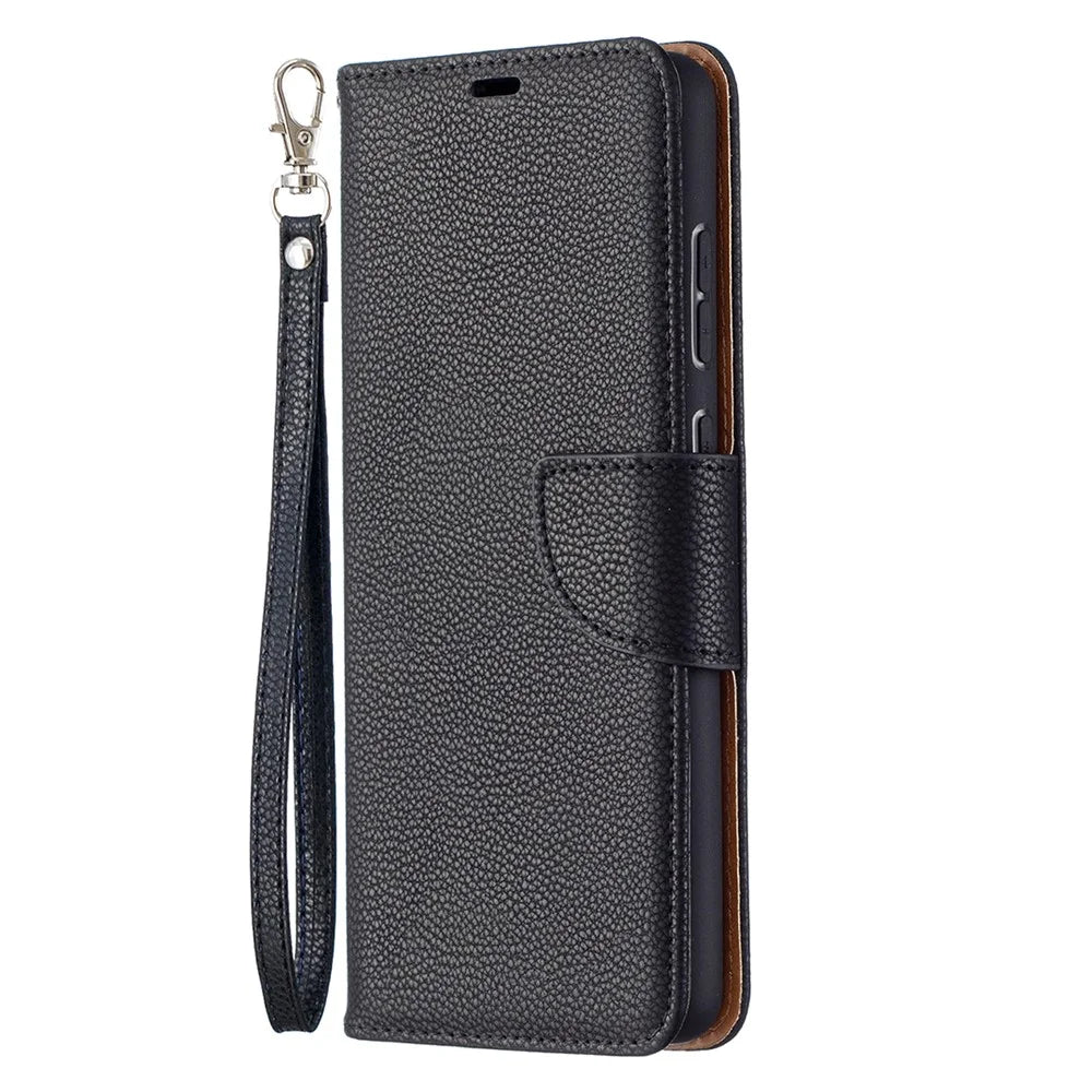 Litchi Surface with Wallet Leather Stand Case for Samsung Galaxy A72 5G / A72 4G - Black - 2