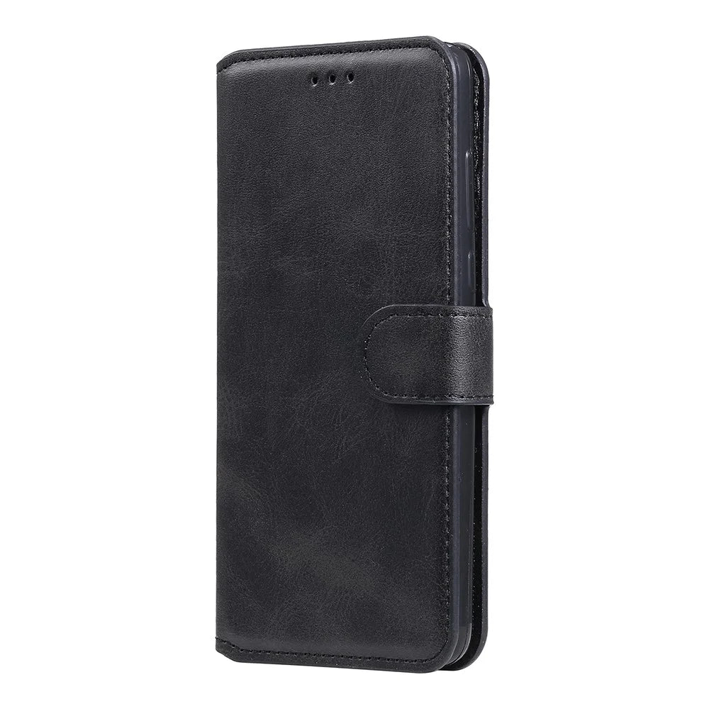 Wallet Leather Stand Cell Phone Case for Samsung Galaxy S21 Ultra 5G - Black - 2