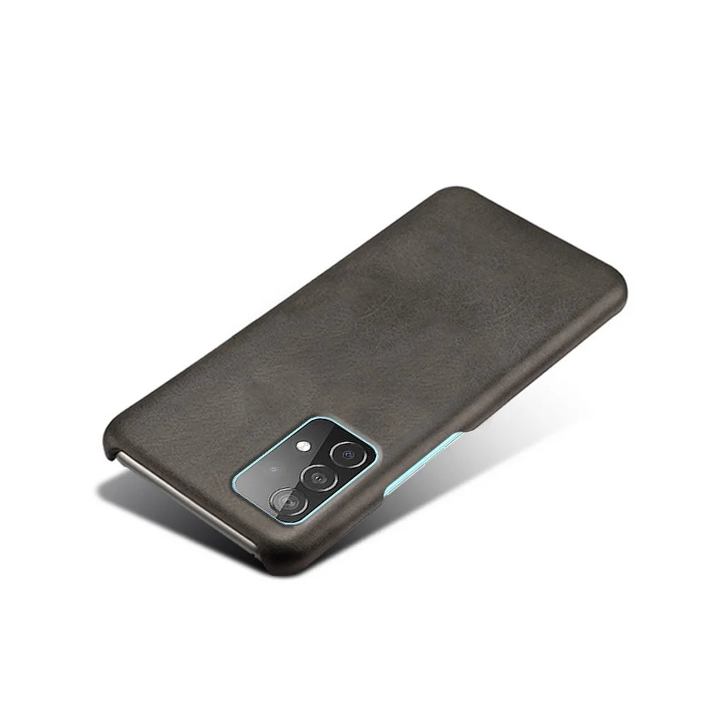 PU Leather Coated PC Phone Case Cover for Samsung Galaxy A52 4G / 5G / A52s 5G - Black - 4