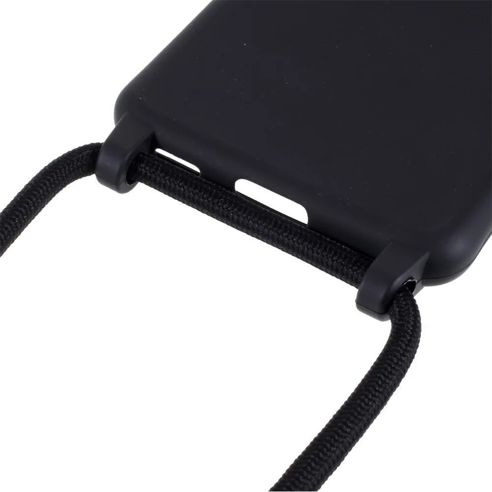 Soft TPU Case with Hanging Rope for Samsung Galaxy S21 4G/5G - Black - 6