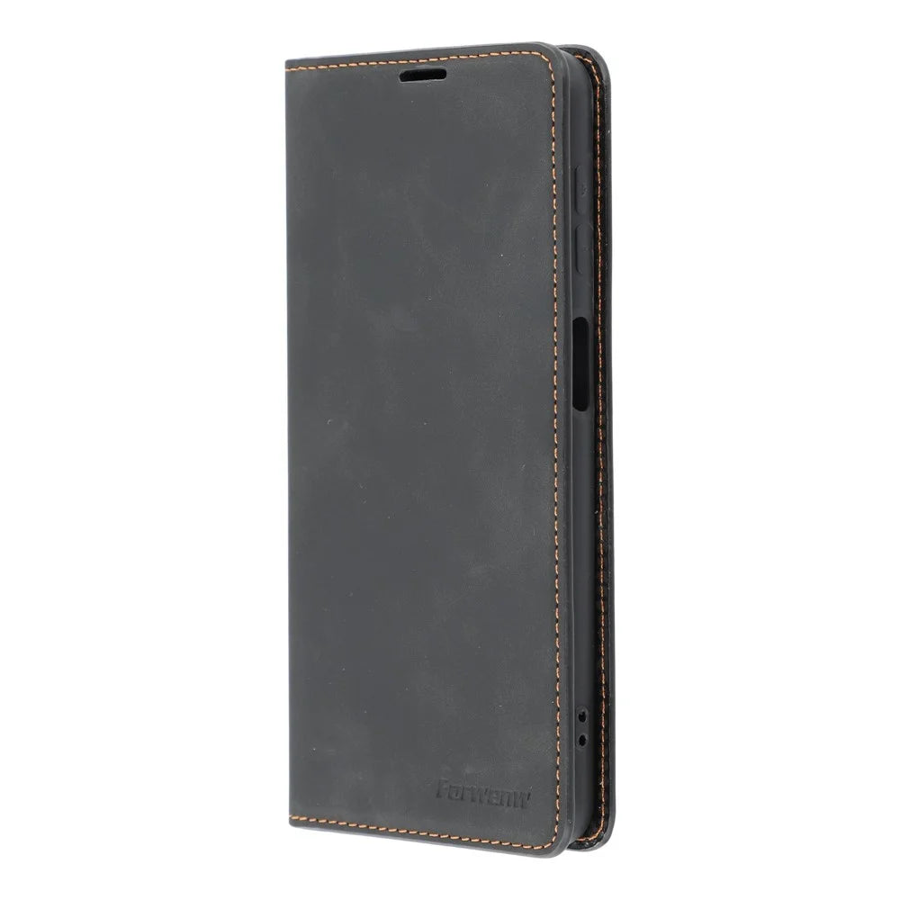 FORWENW Fantasy Series Skin Feeling Leather Case for Samsung Galaxy A32 5G/M32 5G - Black - 6