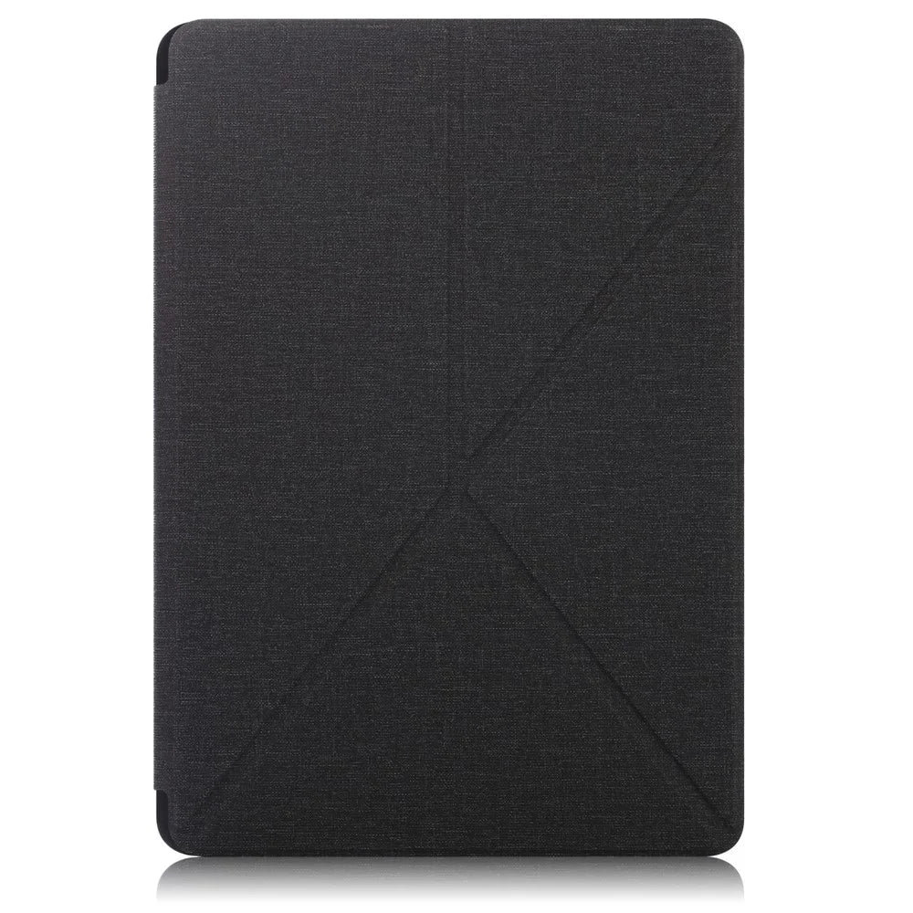Origami Stand Wake Sleep Smart Leather Case with Pen Holder for Samsung Galaxy Tab S7+ T970 T975 / Tab S8+ - Black - 2