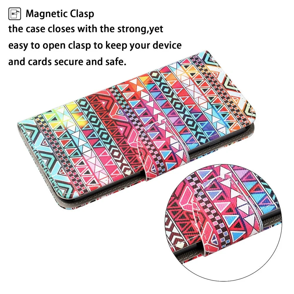 Pattern Printing Cross Texture PU Leather Phone Case for Samsung Galaxy A22 4G (EU Version) - Mandala Pattern - 4