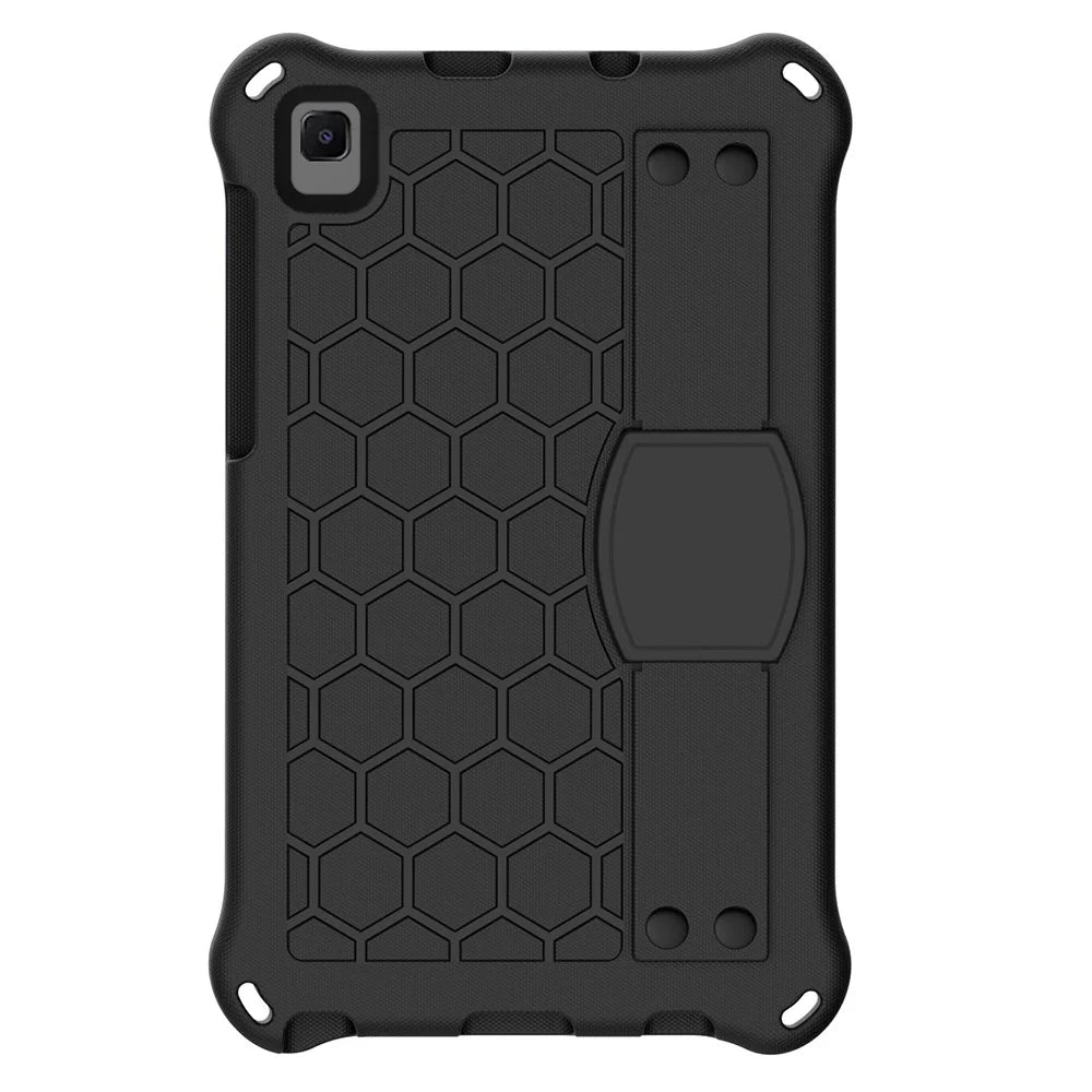 Honeycomb Design EVA Material Four Corner Anti Falling Flat Protective Kickstand Shell for Samsung Galaxy Tab A7 Lite 8.7-inch SM-T220 (Wi-Fi) / SM-T225 - Black - 4