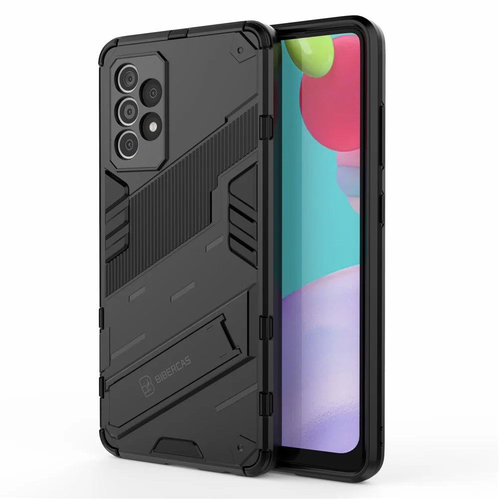 Armor Shockproof Military Hard PC + TPU Bumper Hybrid Protective Cover for Samsung Galaxy A52 4G/5G / A52s 5G - Black - 2