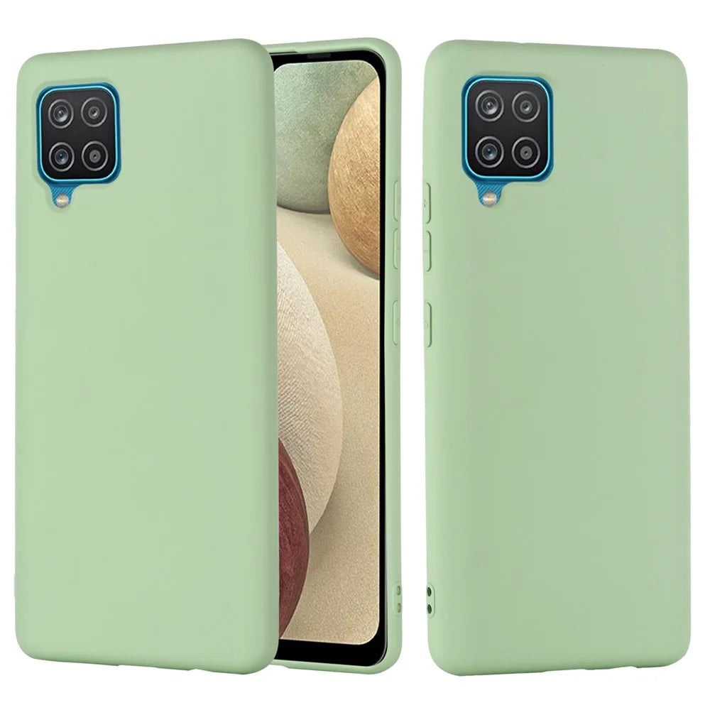 Liquid Silicone Silky-Soft Touch Full Body Protection Shockproof Case Cover with Strap for Samsung Galaxy M32 (Global Version) - Green - 2
