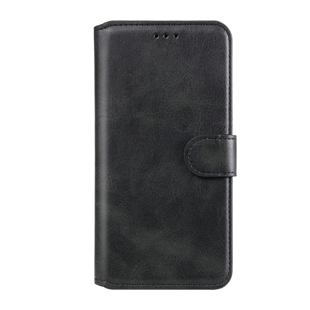 Classic Style Book-Style Flip Wallet Stand Design Leather Phone Case for Samsung Galaxy M32 (Global Version) - Black - 7