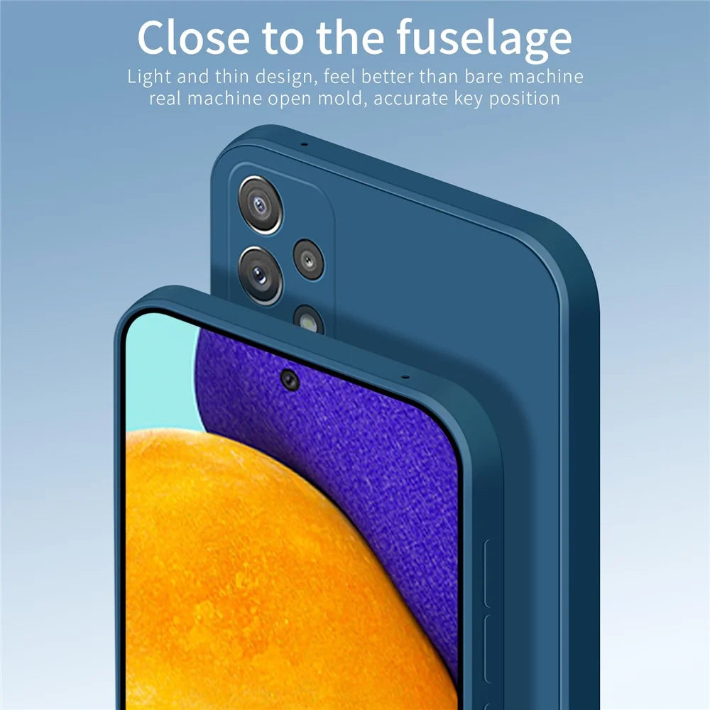 PINWUYO Soft Silicone Slim Fit Shockproof Protective Precise Cut-Out Phone Case for Samsung Galaxy A52 5G / 4G / A52s 5G - Black - 4
