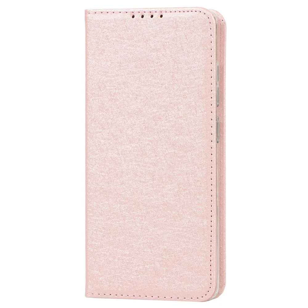 Full Protection Silk Texture Leather Wallet Phone Case for Samsung Galaxy A52 5G / A52s 5G / A52 4G - Rose Gold - 2