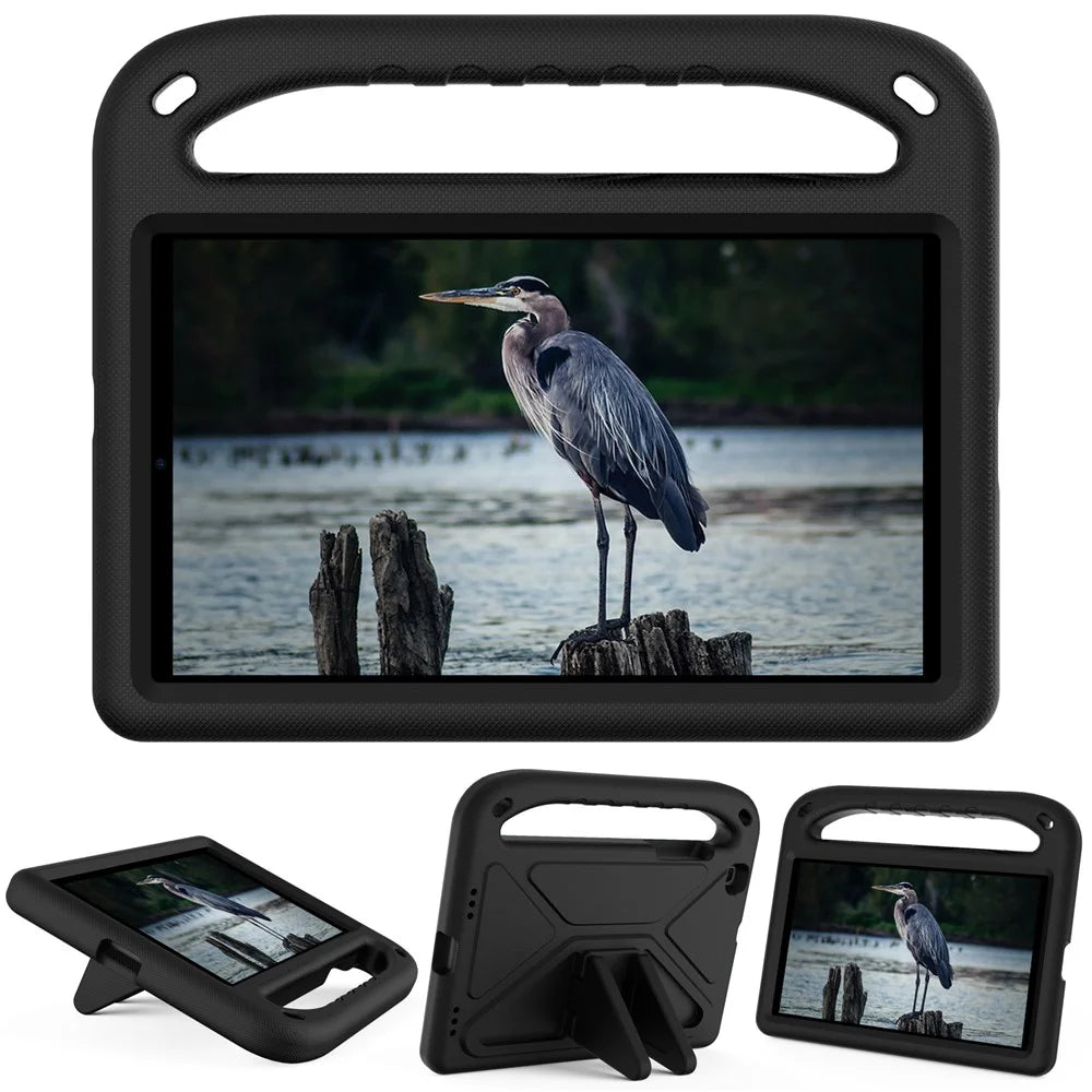Kickstand Handle Design Drop-proof EVA Tablet Case Cover for  Samsung Galaxy Tab A 8.0 Wi-Fi (2019) SM-T290/Tab A 8.0 LTE (2019) SM-T295 - Black - 2