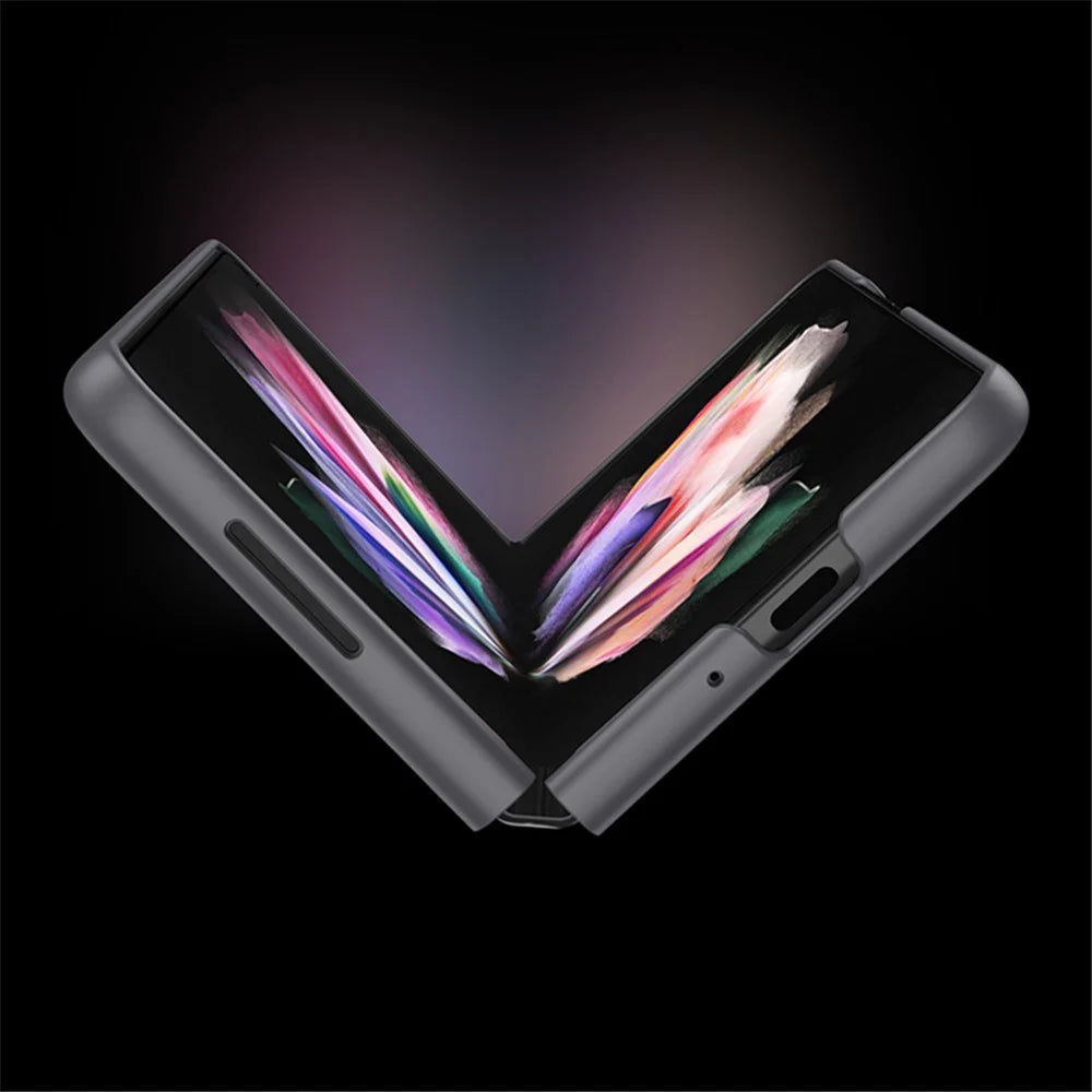 GKK Stylish Ultra Slim Full Protection Precise Cutout Hard PC Protective Phone Cover for Samsung Galaxy Z Fold3 5G - Silver - 5