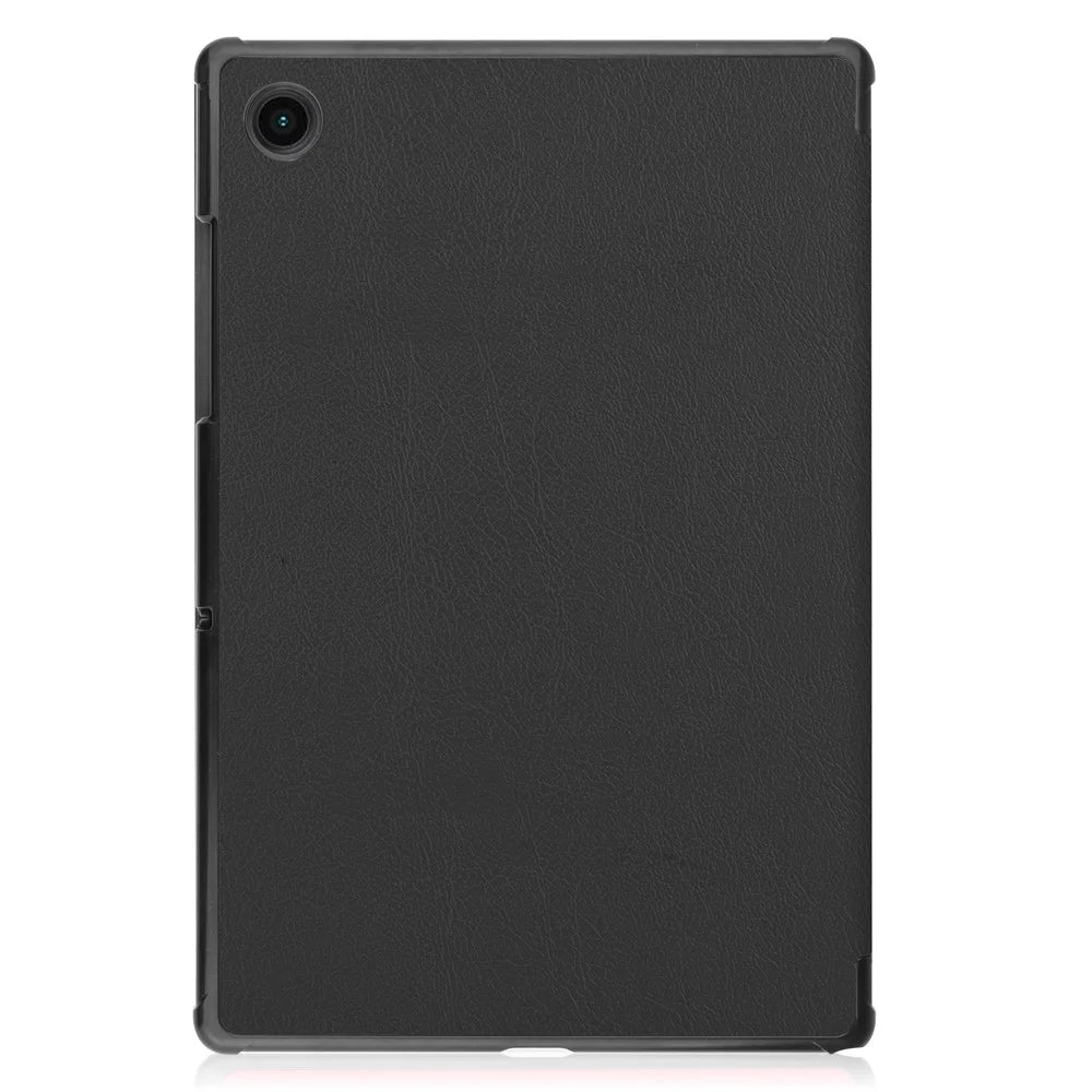 For Samsung Galaxy Tab A8 10.5 (2021) / A8 10.5 (2022) Trifold Stand PU Leather Hard PC Inner Shockproof Protective Tablet Cover - Black - 2